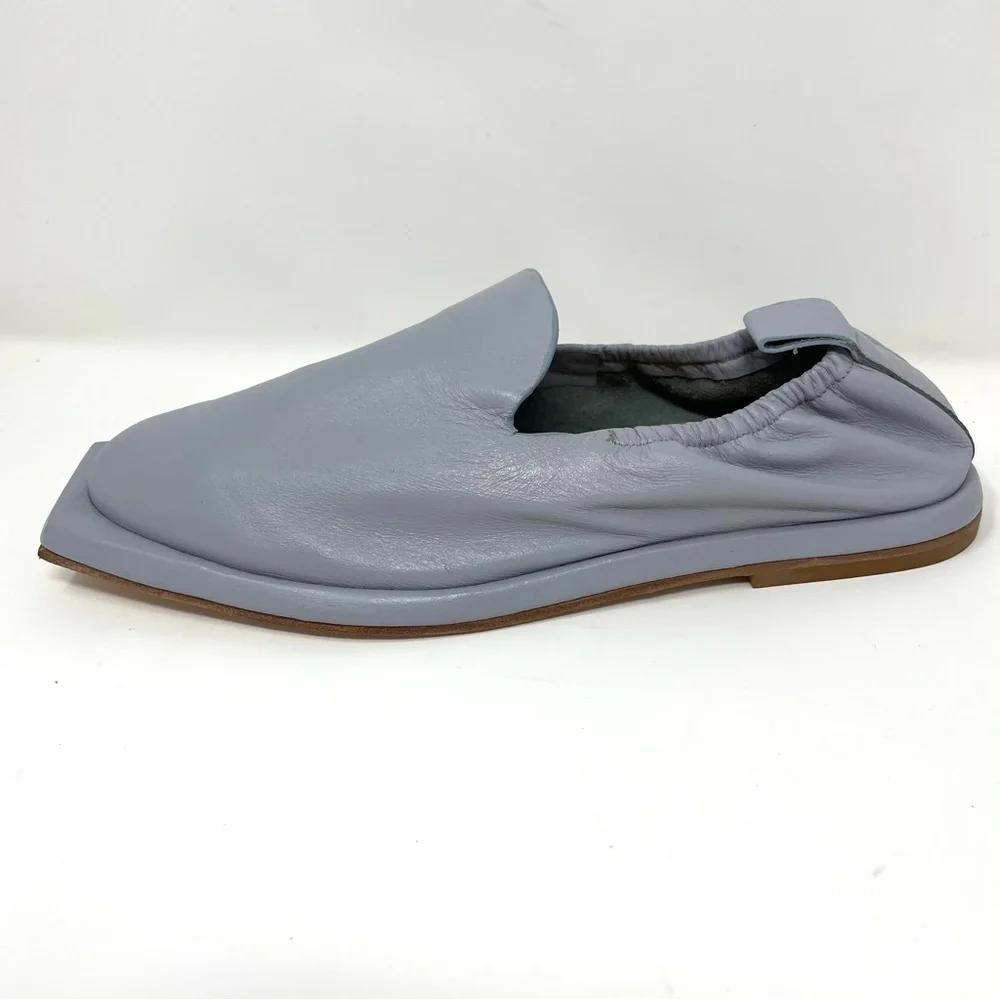 Wal & Pai Malaga Flat Modern Loafer in Concrete Nappa Size 37 New in Box